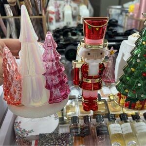 Set of 3 Bath&Body Works Iridescent and Pink Nutcracker Figurine wallflower